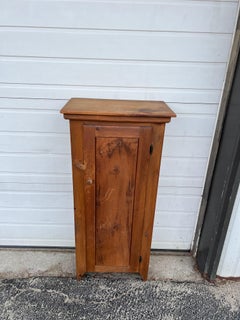 Vintage Farmhouse Style Freestanding Pine Cabinet with Shelves