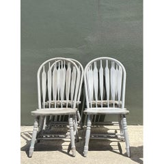 Vintage Farmhouse Style Windsor Chairs - Set of 4