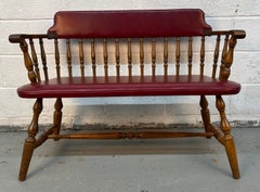 Vintage Farmhouse Windsor-Style Spindle Bench