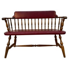 Vintage Farmhouse Windsor-Style Spindle Bench