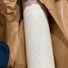 Vintage Farrow and Ball the Polka Sprig Hand-Painted Wallpaper, Cream, Beige