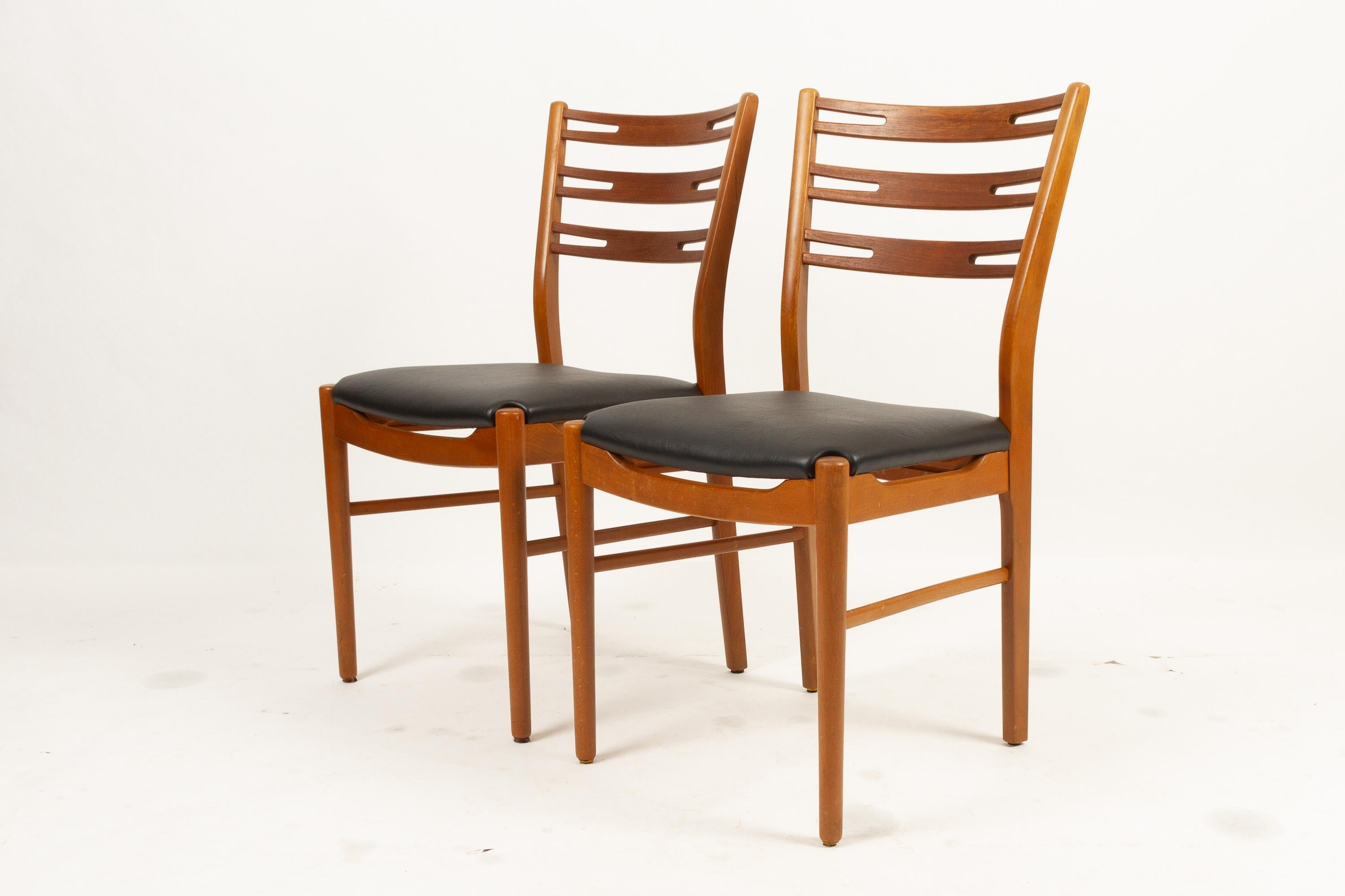 Mid-Century Modern Vintage Farstrup Chairs in Teak and Beech, Set of 6