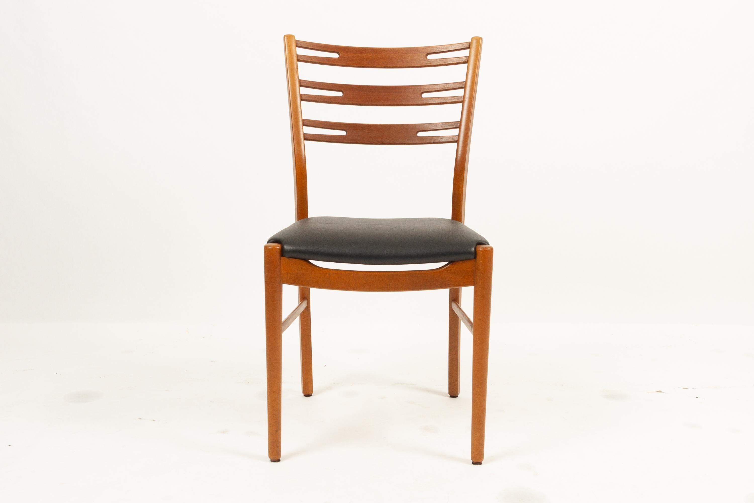 Danish Vintage Farstrup Chairs in Teak and Beech, Set of 6