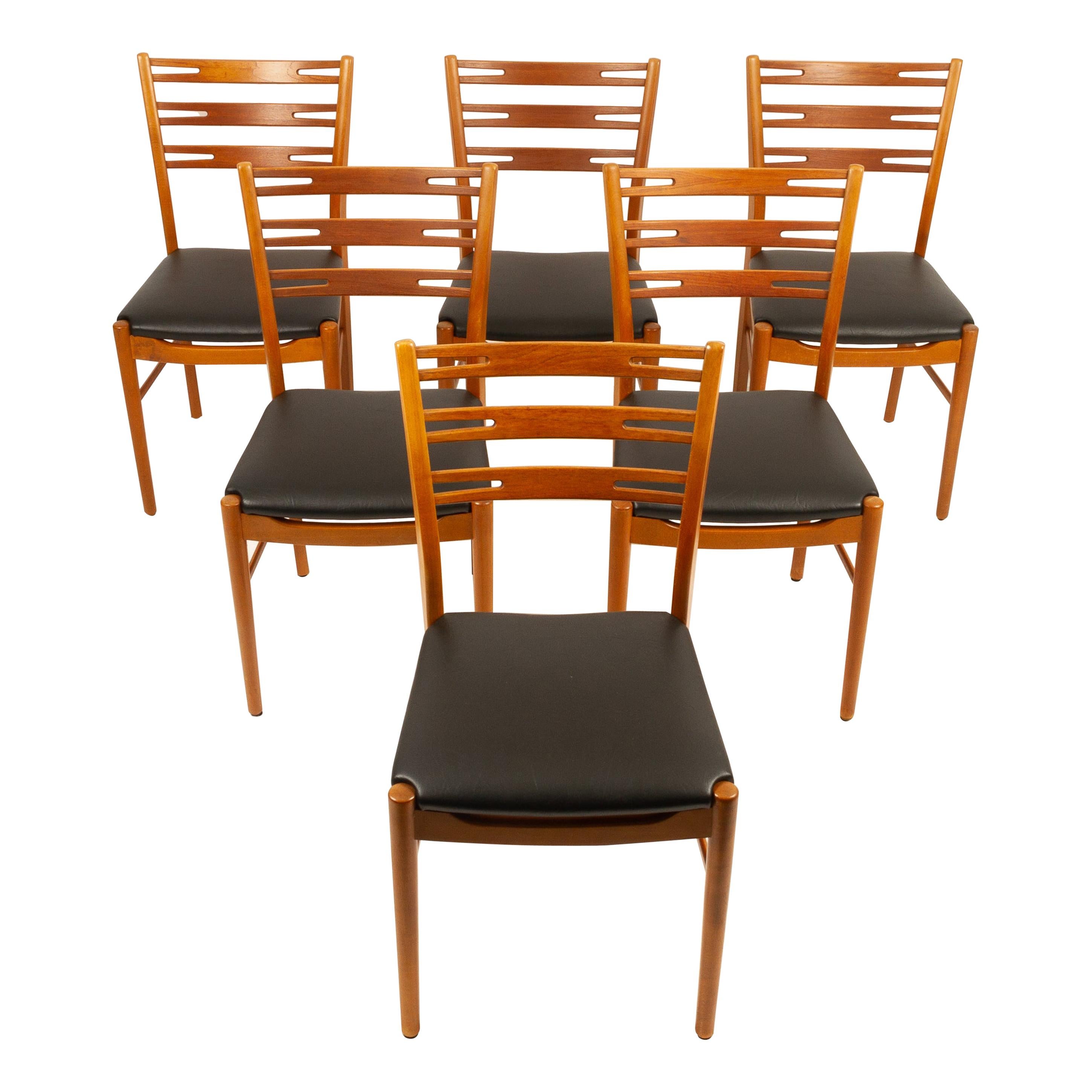Vintage Farstrup Chairs in Teak and Beech, Set of 6