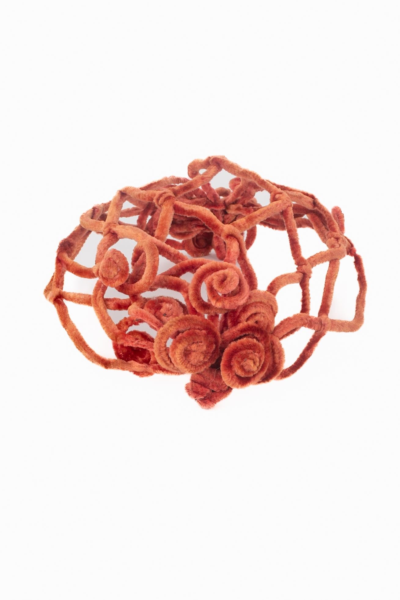 Orange Chapeau fascinateur vintage en vente