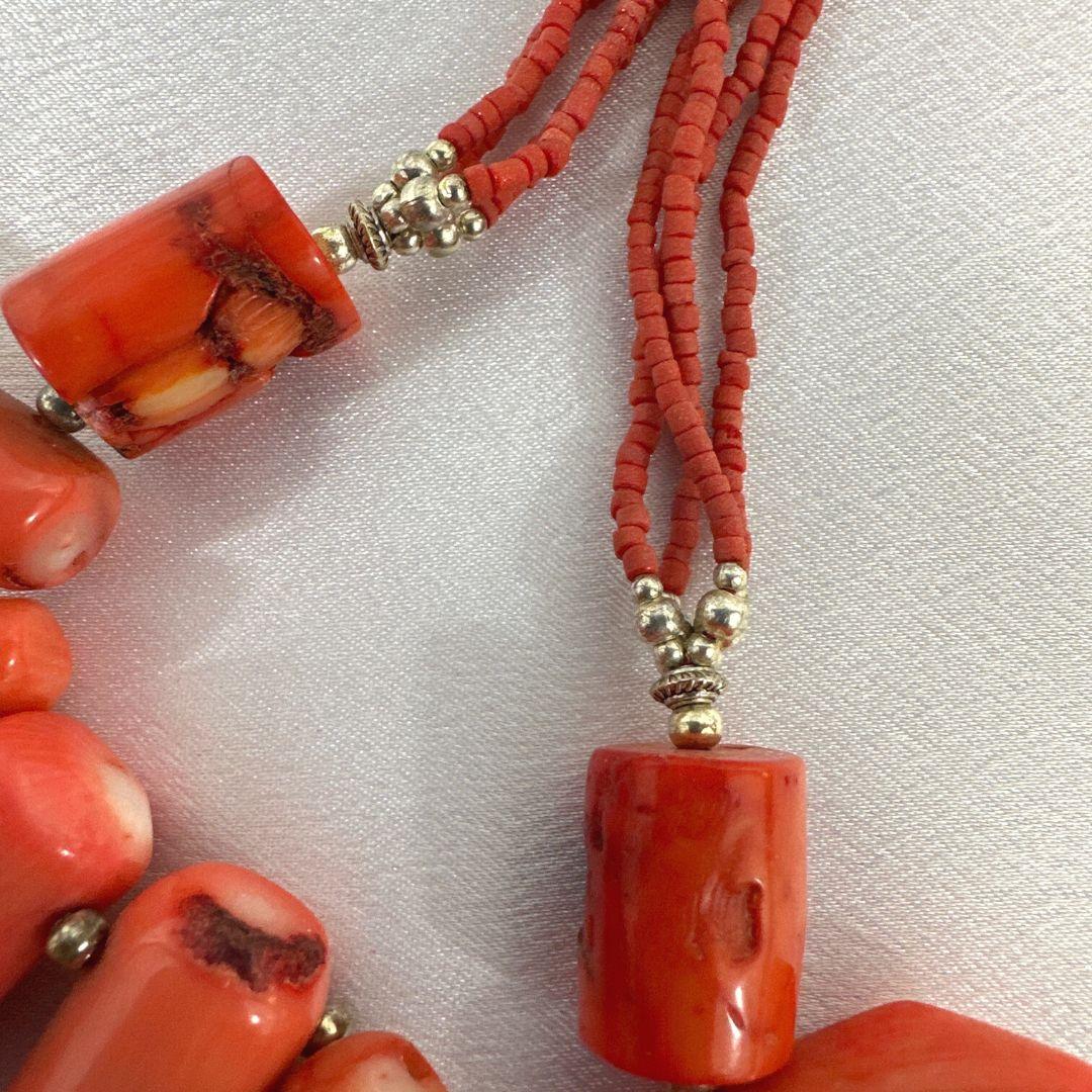 Uncut Vintage Fashion jewelry Sea Coral Branches Beautiful Necklace For Sale