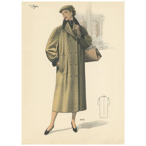 Vintage Fashion Print ‘Pl. 16503’ published in Le Tailleur Moderne, 1954