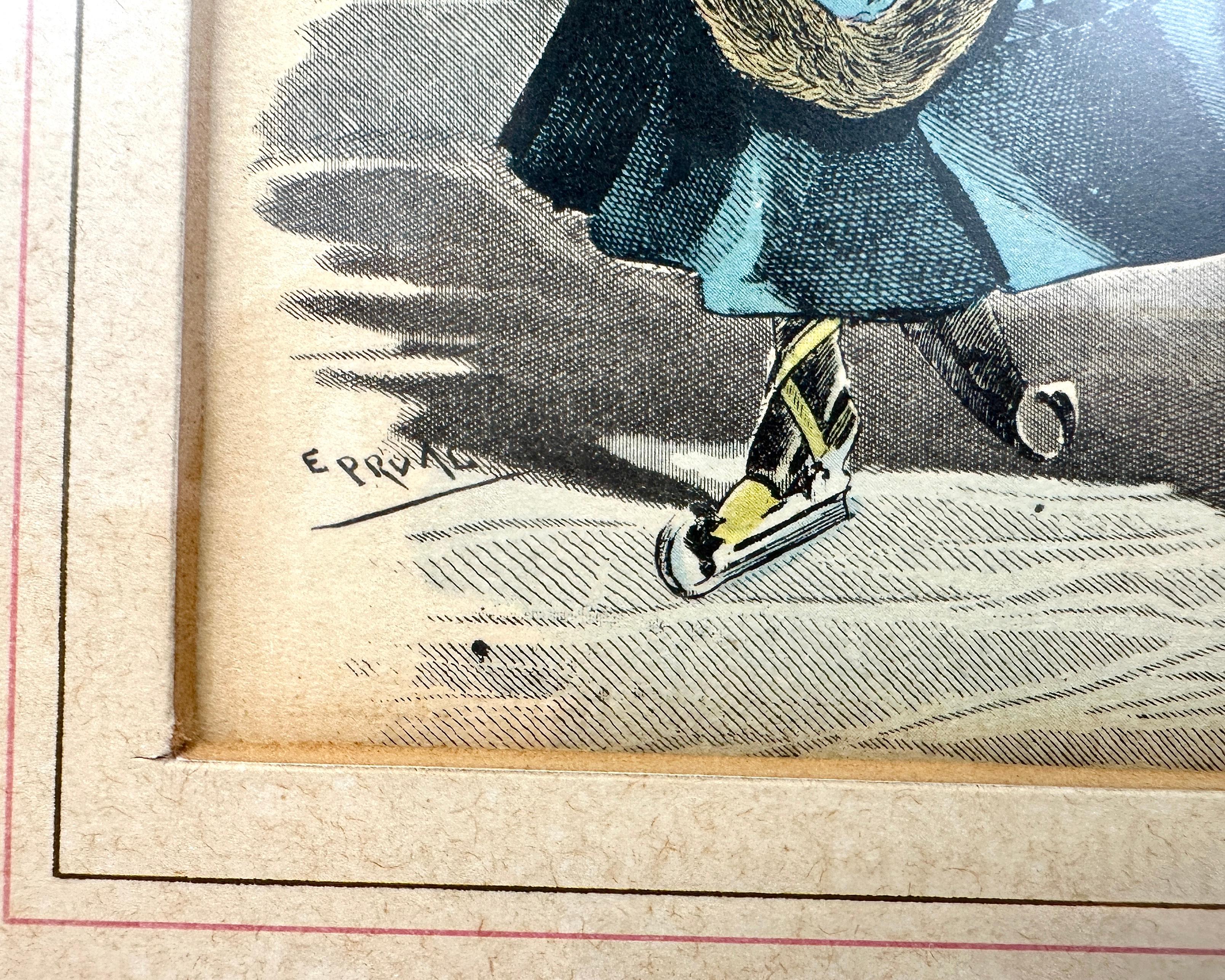Vintage-Modedrucke in Rahmen Französische Mode, handbemalte Illustrationen, 1960 im Zustand „Hervorragend“ im Angebot in Bastogne, BE
