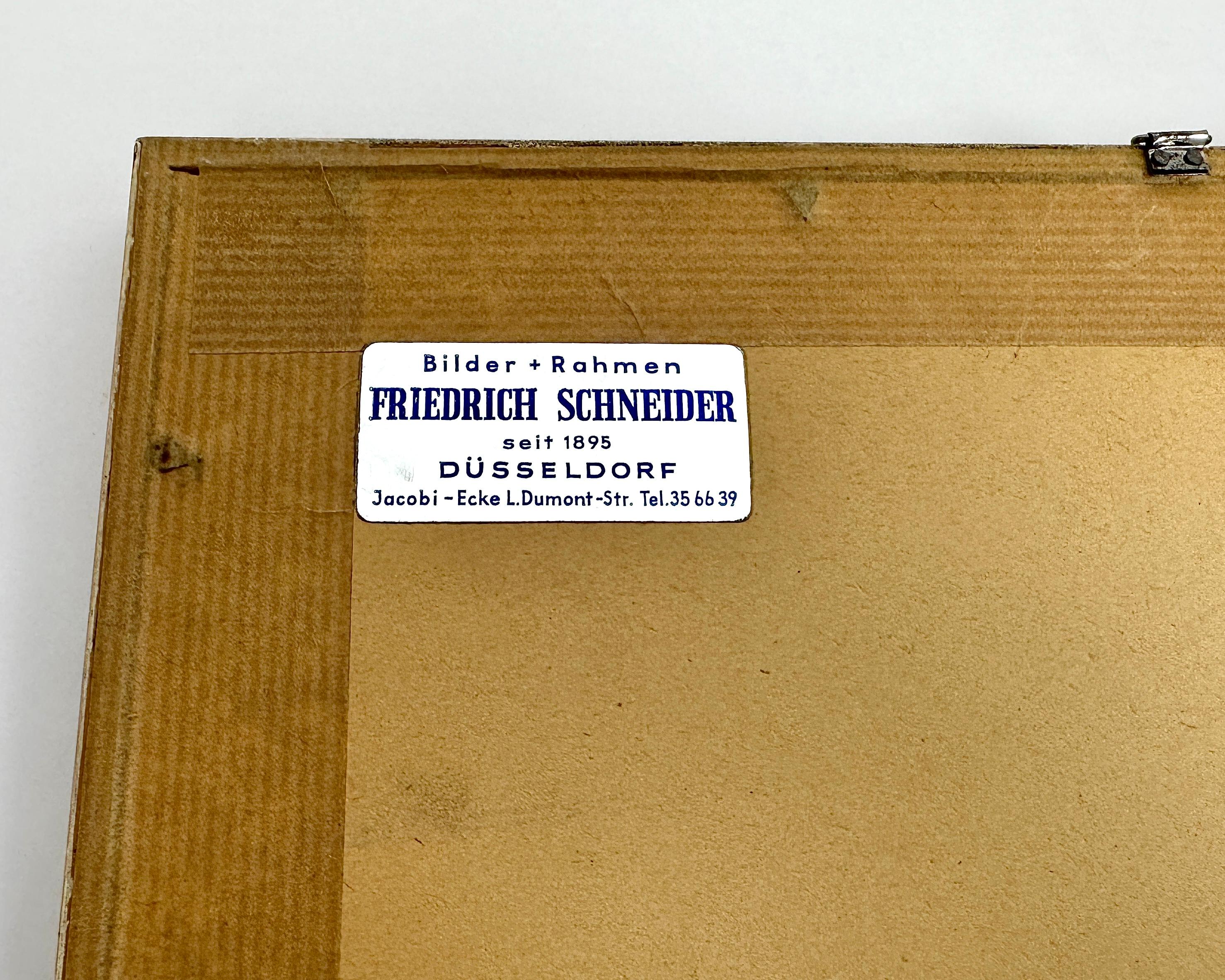 Vintage-Modedrucke in Rahmen Französische Mode, handbemalte Illustrationen, 1960 im Angebot 2