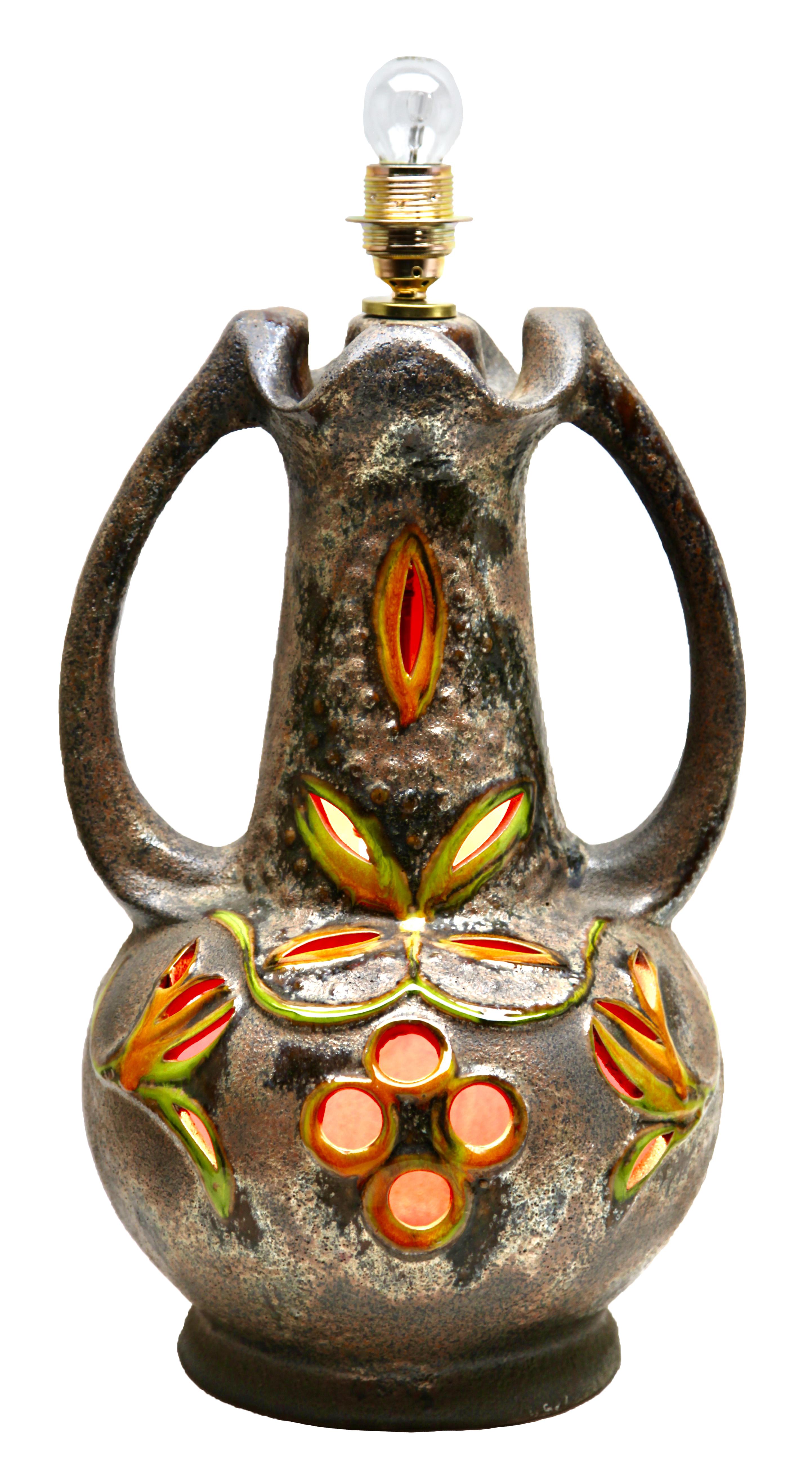Vintage Fat Lava Floor Lamp Orange and Green Drip Glazes by Walter Gerhards For Sale at 1stDibs walter gerhards lamp walter fat walter drip
