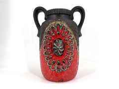 Vintage fat lava vase in ceramic by Dümler & Breiden, 1960s