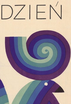 Vintage "Fatalny Dzień" Polish Movie Poster by Andrzej Bertrandt, 1970