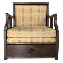 Vintage Fauteuil or Armchair with Reclining Function and Bed Extension