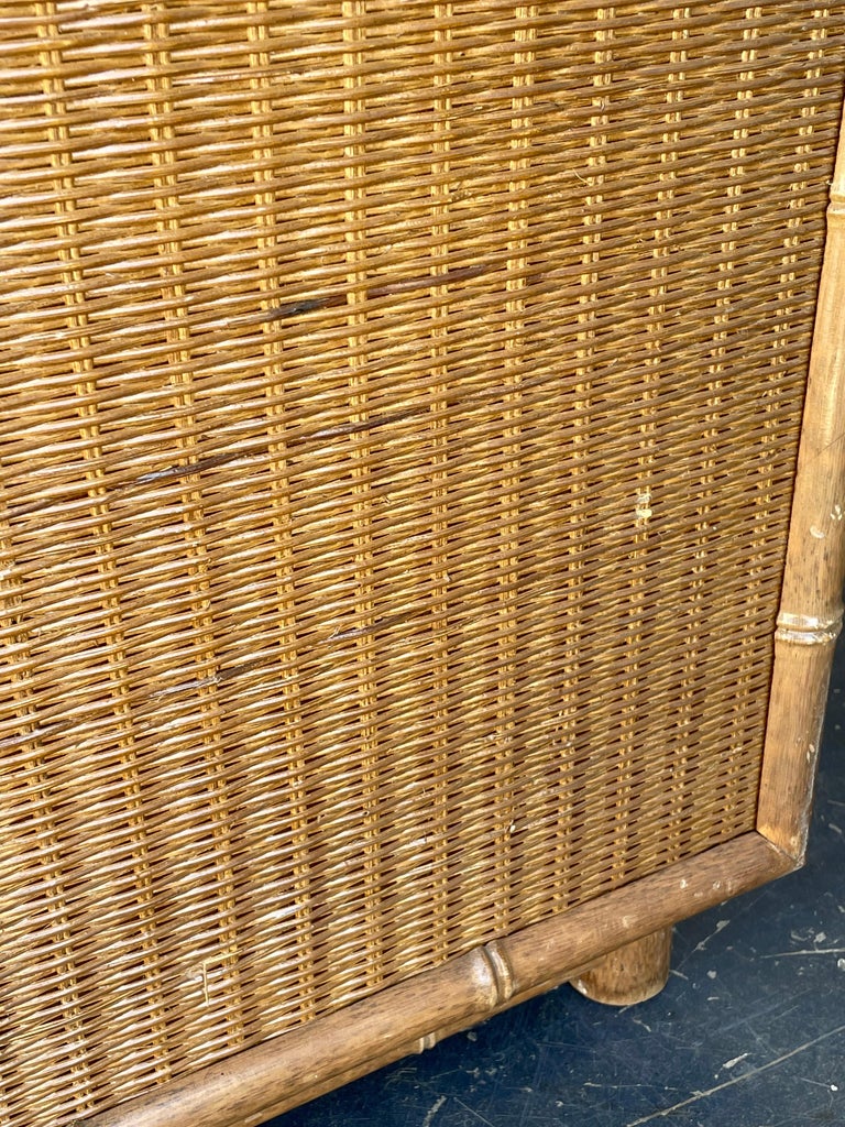 Vintage Faux Bamboo and Rattan Campaign Style Sideboard or Dresser at 1stDibs vintage bamboo