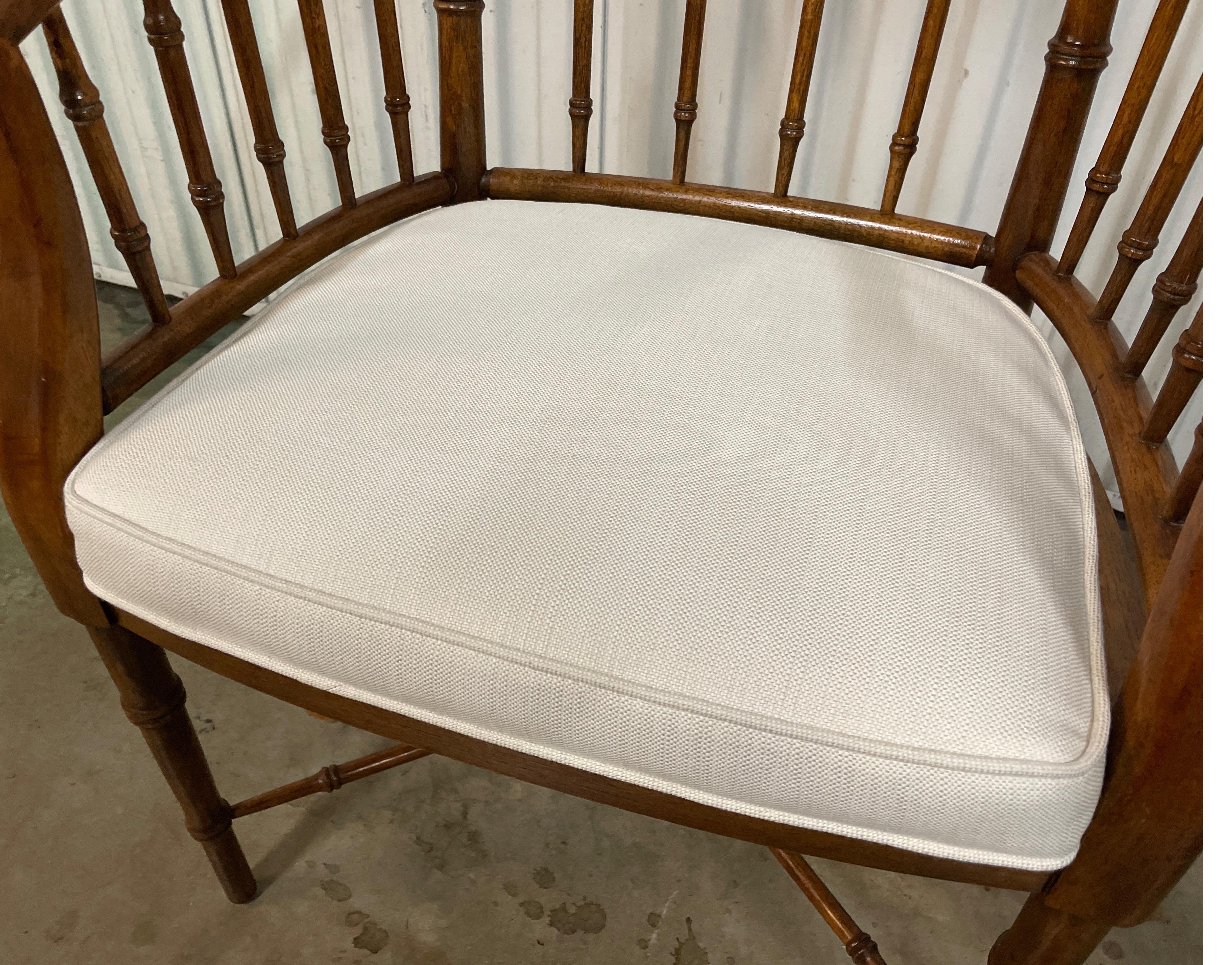 Vintage Faux Bamboo Armchair For Sale 5