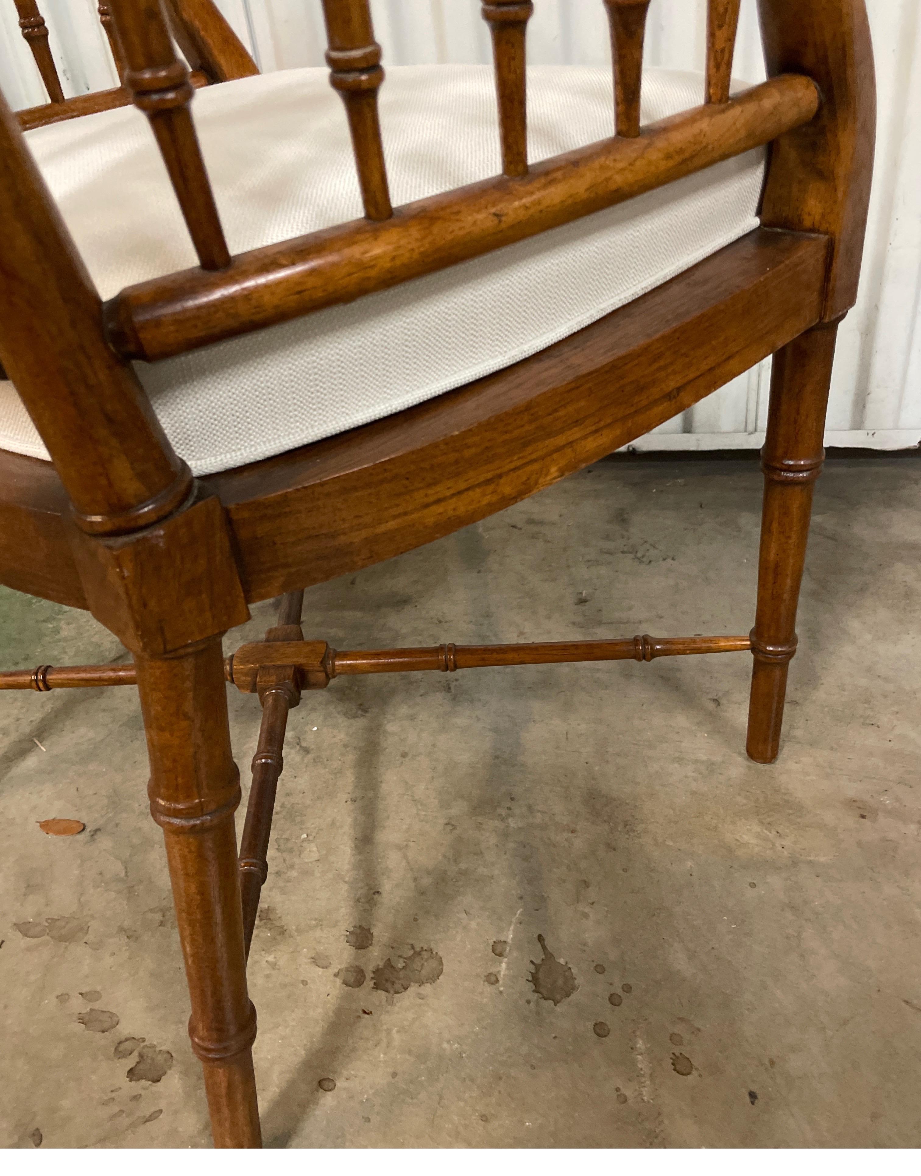 Vintage Faux Bamboo Armchair For Sale 2