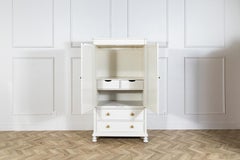 Vintage Faux Bamboo Cabinet From Baker Furniture Lacquered White
