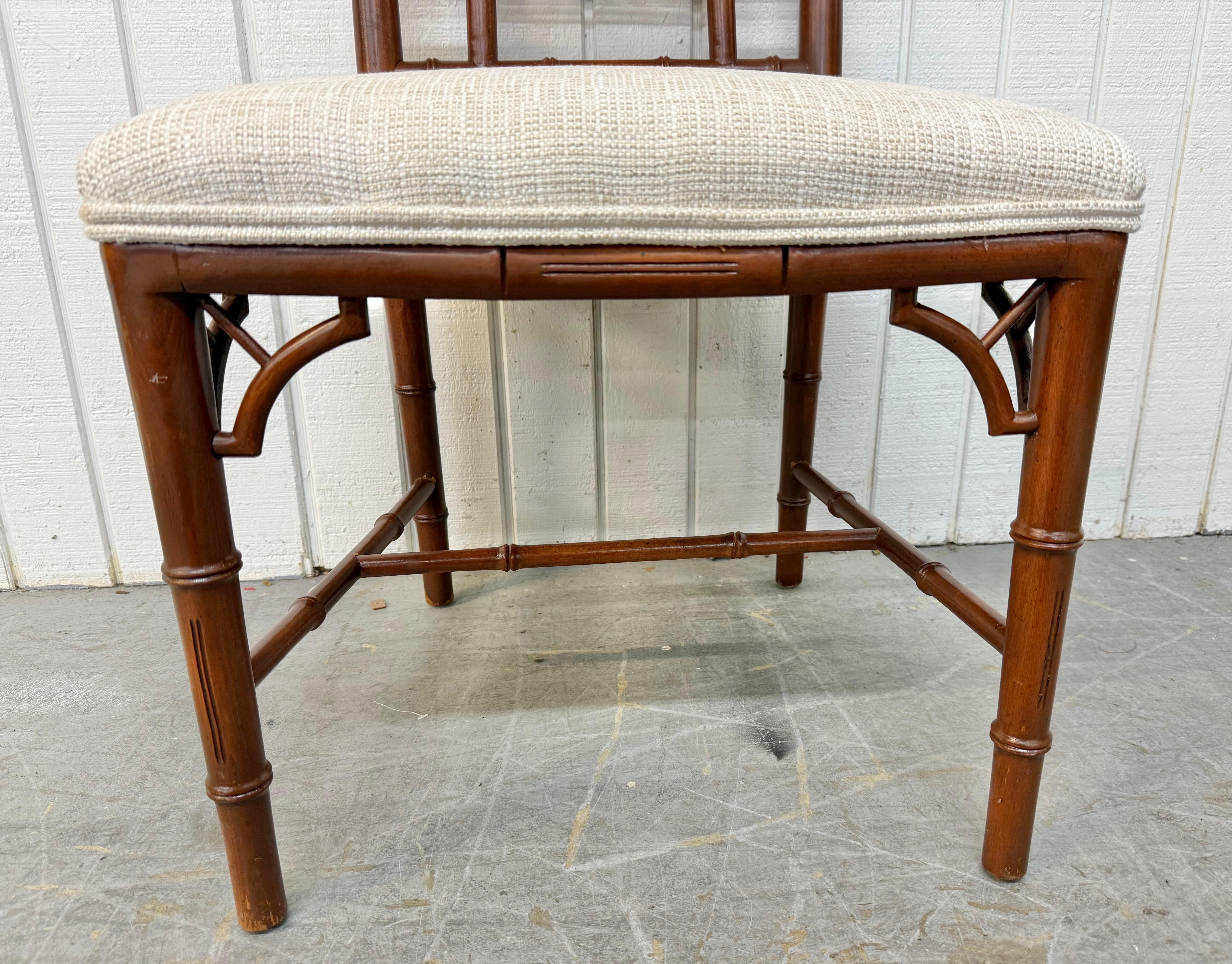 Sedie da pranzo con schienale a canne in finto bambù vintage - Set di 6 in vendita 3