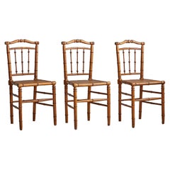 Vintage Faux Bamboo Chairs, France