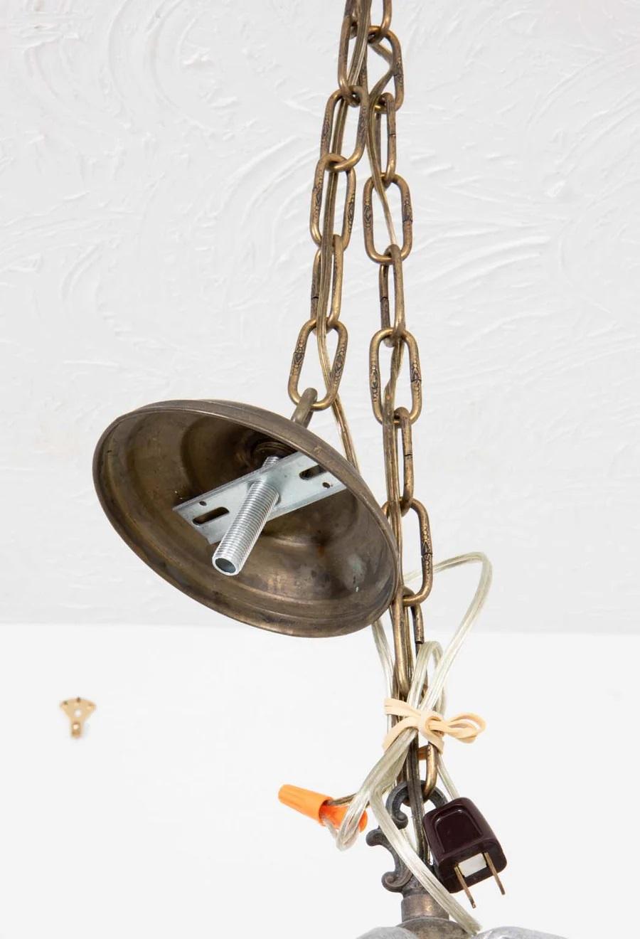 Vintage Faux Bamboo Chandelier In Good Condition For Sale In New York, NY