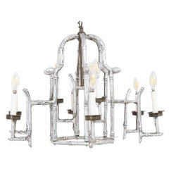 Vintage Faux Bamboo Chandelier