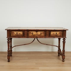 Vintage Faux Bamboo Chinoiserie Server oder Konsole