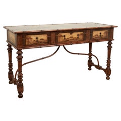 Vintage Faux Bamboo Chinoiserie Server oder Konsole