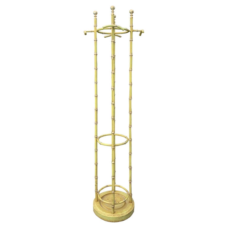 Vintage Faux Bamboo Coat Hat Rack For Sale at 1stDibs