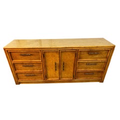 Vintage Faux Bamboo Credenza by Lea