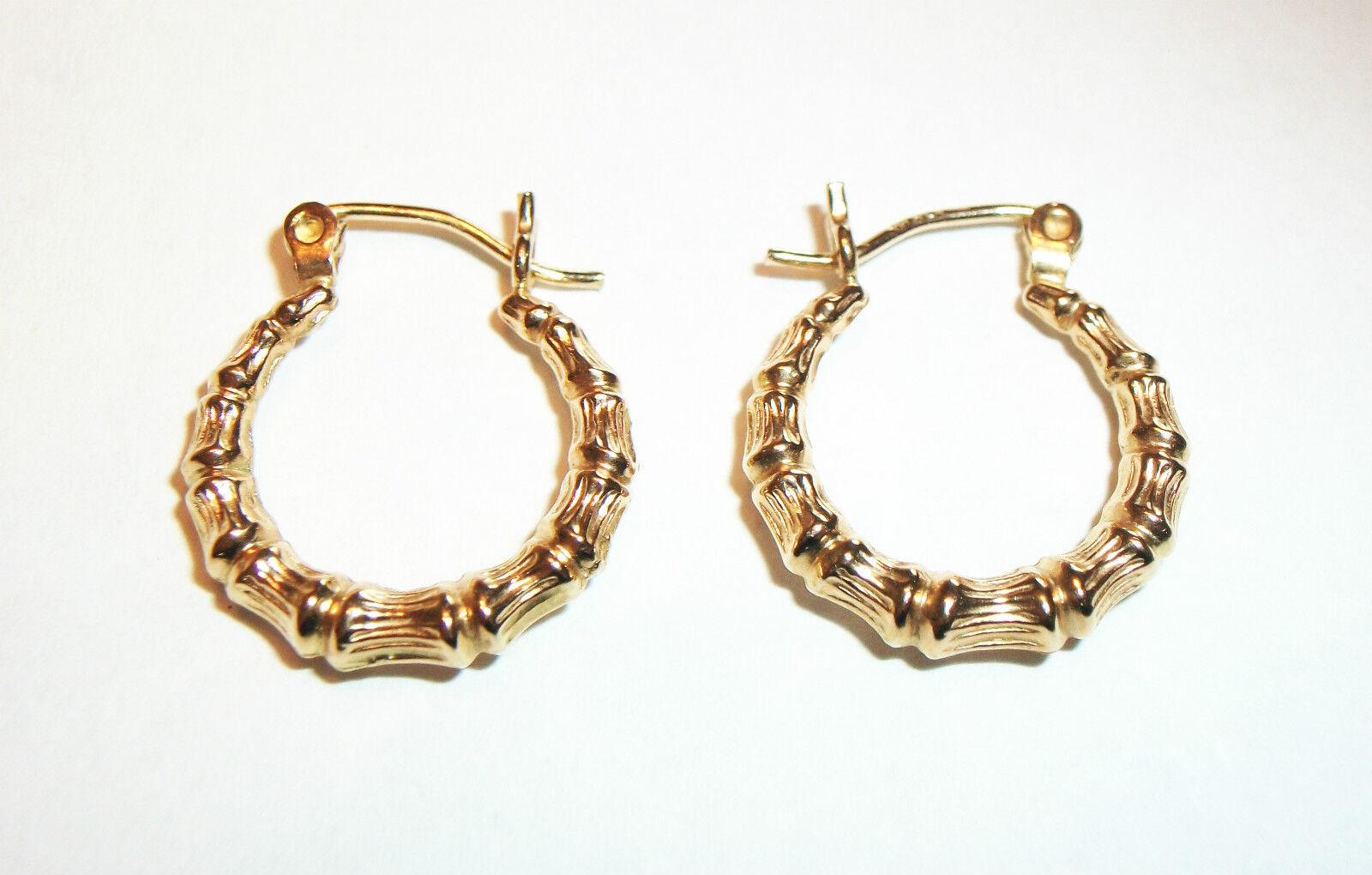 10 karat gold bamboo earrings