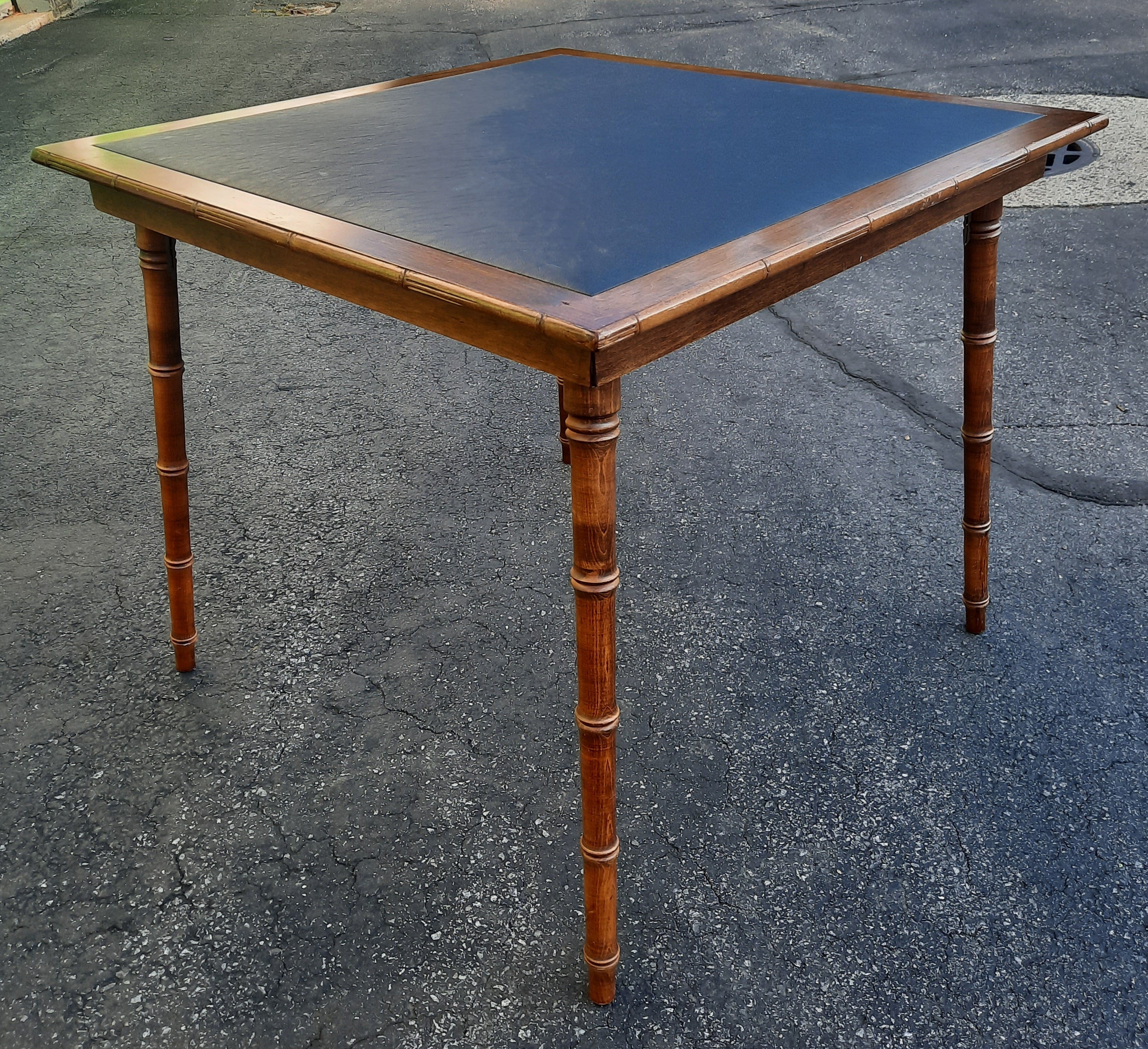 antique folding card table