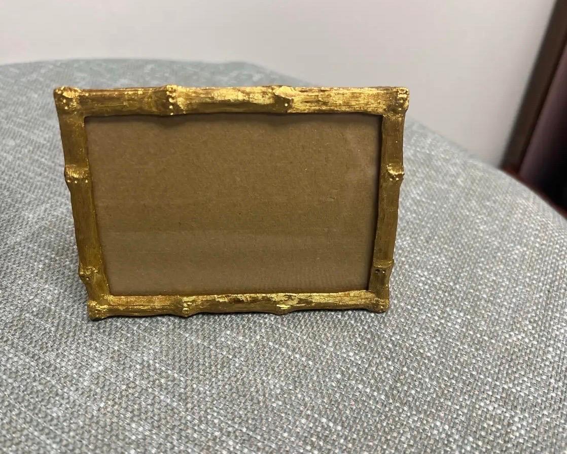 Vintage-Bilderrahmen aus Kunstbambus und Metall aus Metall – 2er-Set im Zustand „Gut“ im Angebot in Charleston, SC