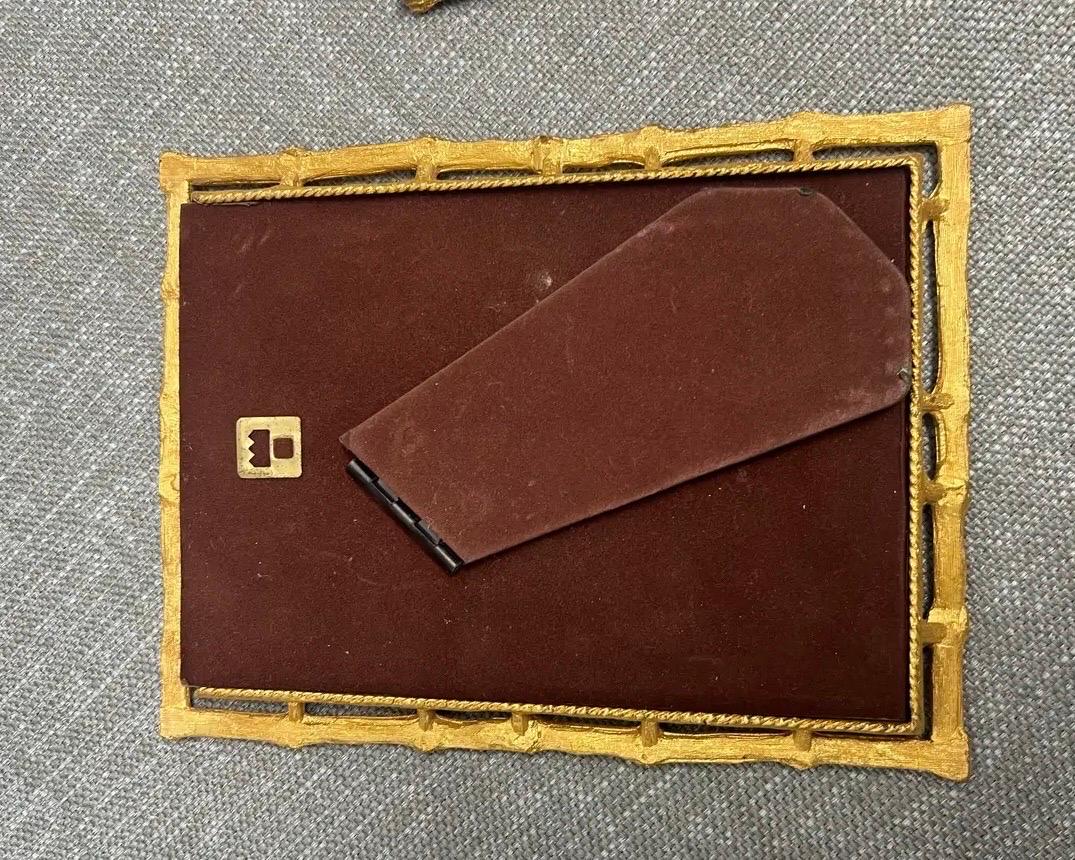 Vintage-Bilderrahmen aus Kunstbambus und Metall aus Metall – 2er-Set (20. Jahrhundert) im Angebot