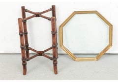 Vintage Faux Bamboo Octagonal Tray Table