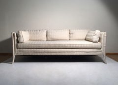 Vintage Faux Bamboo Sofa Attributed to Robsjohn Gibbings