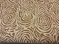 Vintage Faux Bamboo Wood Bench Newly Upholstered Quadrille Fabric
