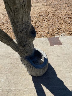 Vintage Faux Bois Birdbath
