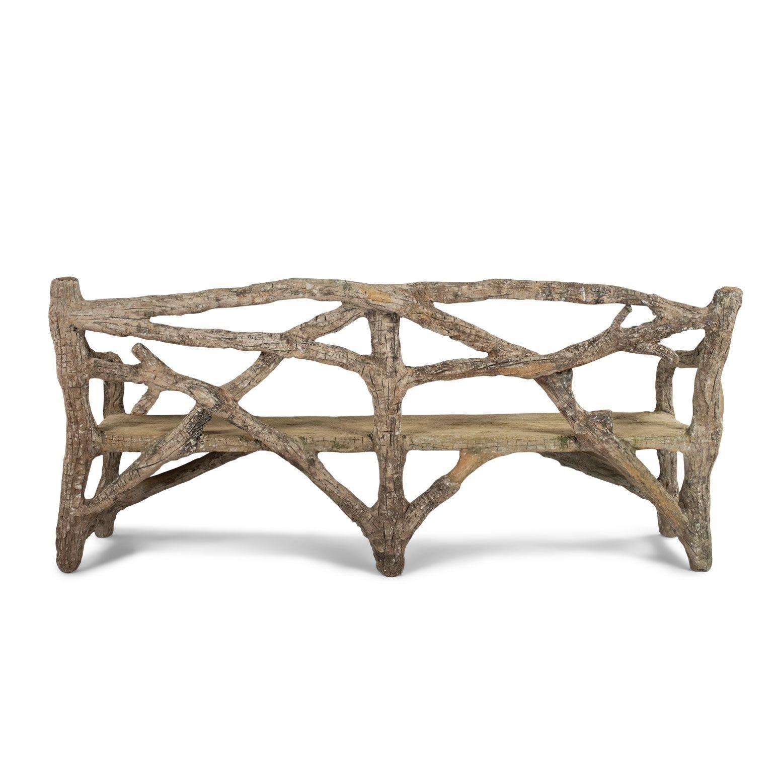 Vintage Faux Bois Bench 1