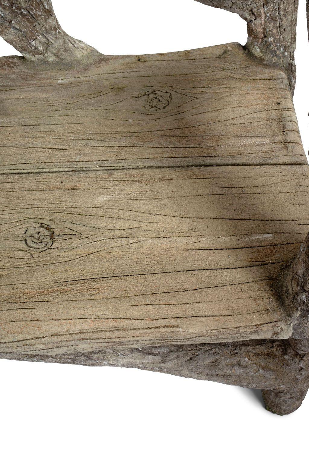 Vintage Faux Bois Bench For Sale 2