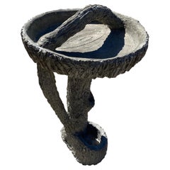 Vintage Faux Bois Birdbath