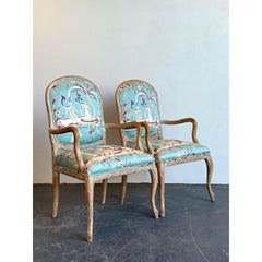 Chaises Vintage Faux Bois Fauteuil - Une Paire
