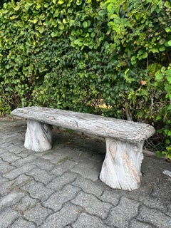 Vintage Faux Bois Garden Bench