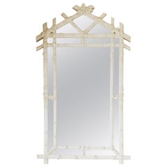 Vintage Faux Bois Regency Wall Mirror by Gampel Stoll