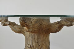 Vintage Faux Bois Table in the Manner of John Dickinson, 1970s-1980s