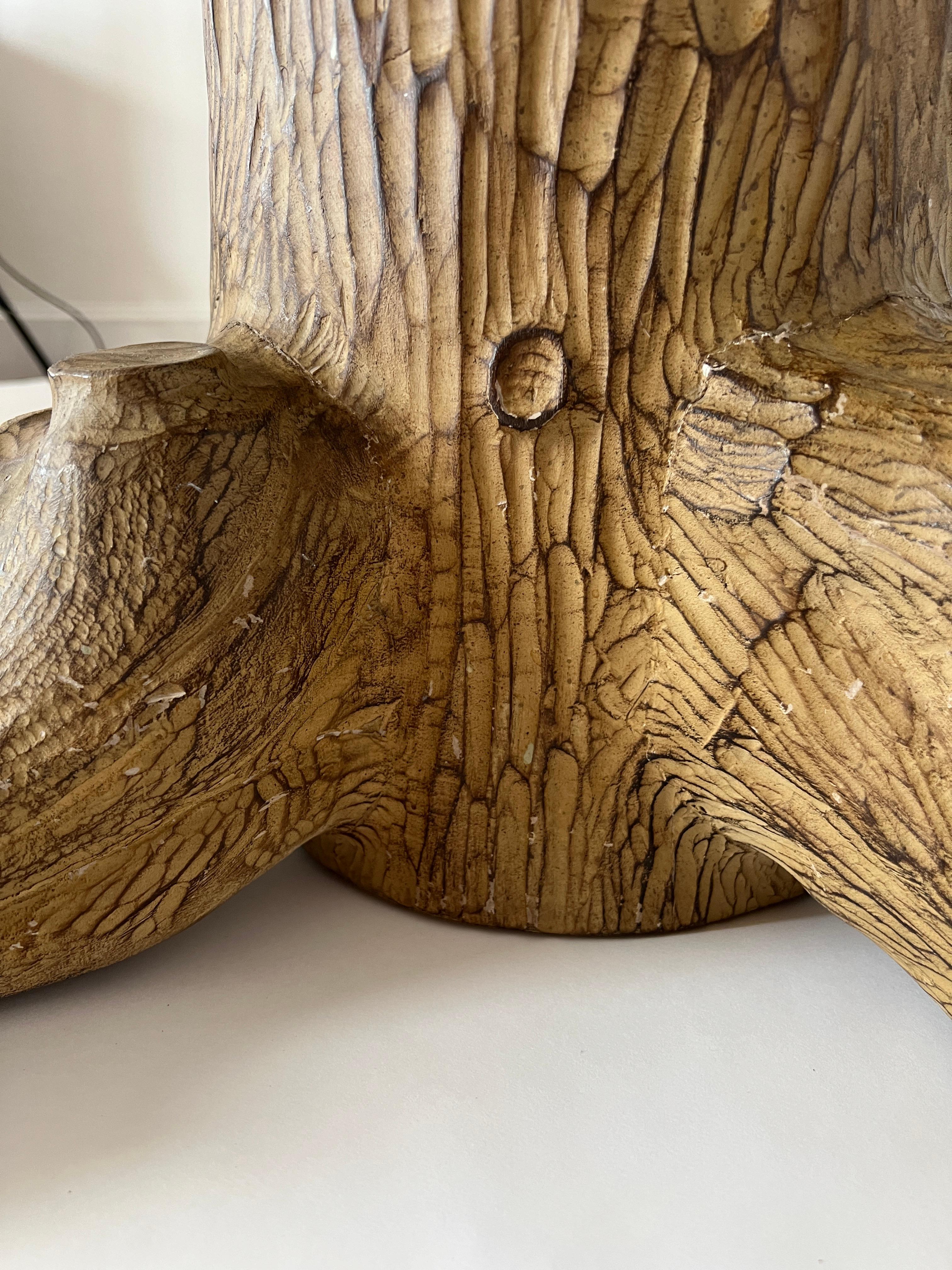 Vintage-Tisch aus Faux Bois in der Art von John Dickinson, 1970er-1980er Jahre (Glas) im Angebot