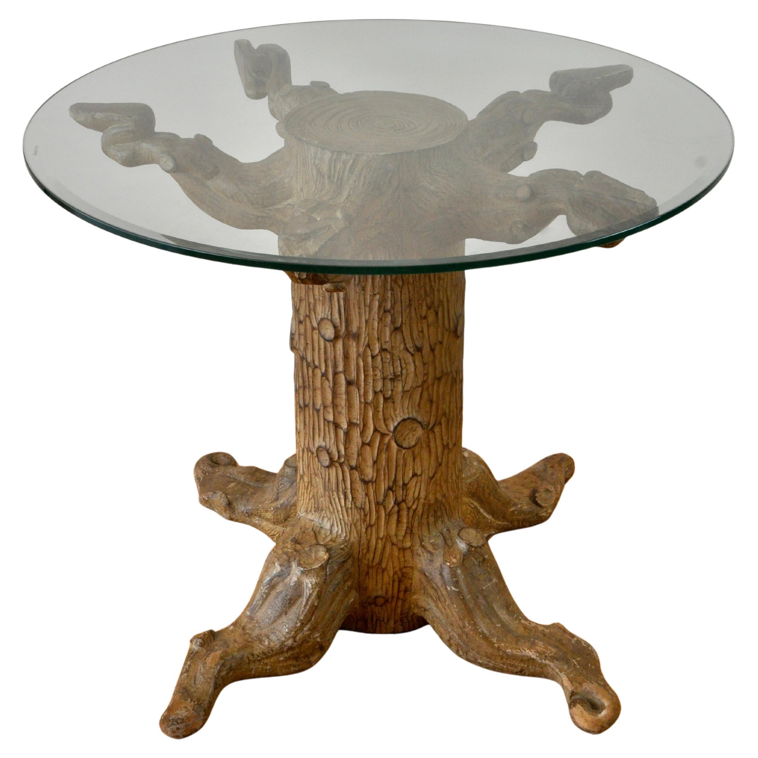 Vintage-Tisch aus Faux Bois in der Art von John Dickinson, 1970er-1980er Jahre im Angebot