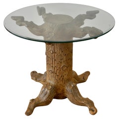 Vintage-Tisch aus Faux Bois in der Art von John Dickinson, 1970er-1980er Jahre