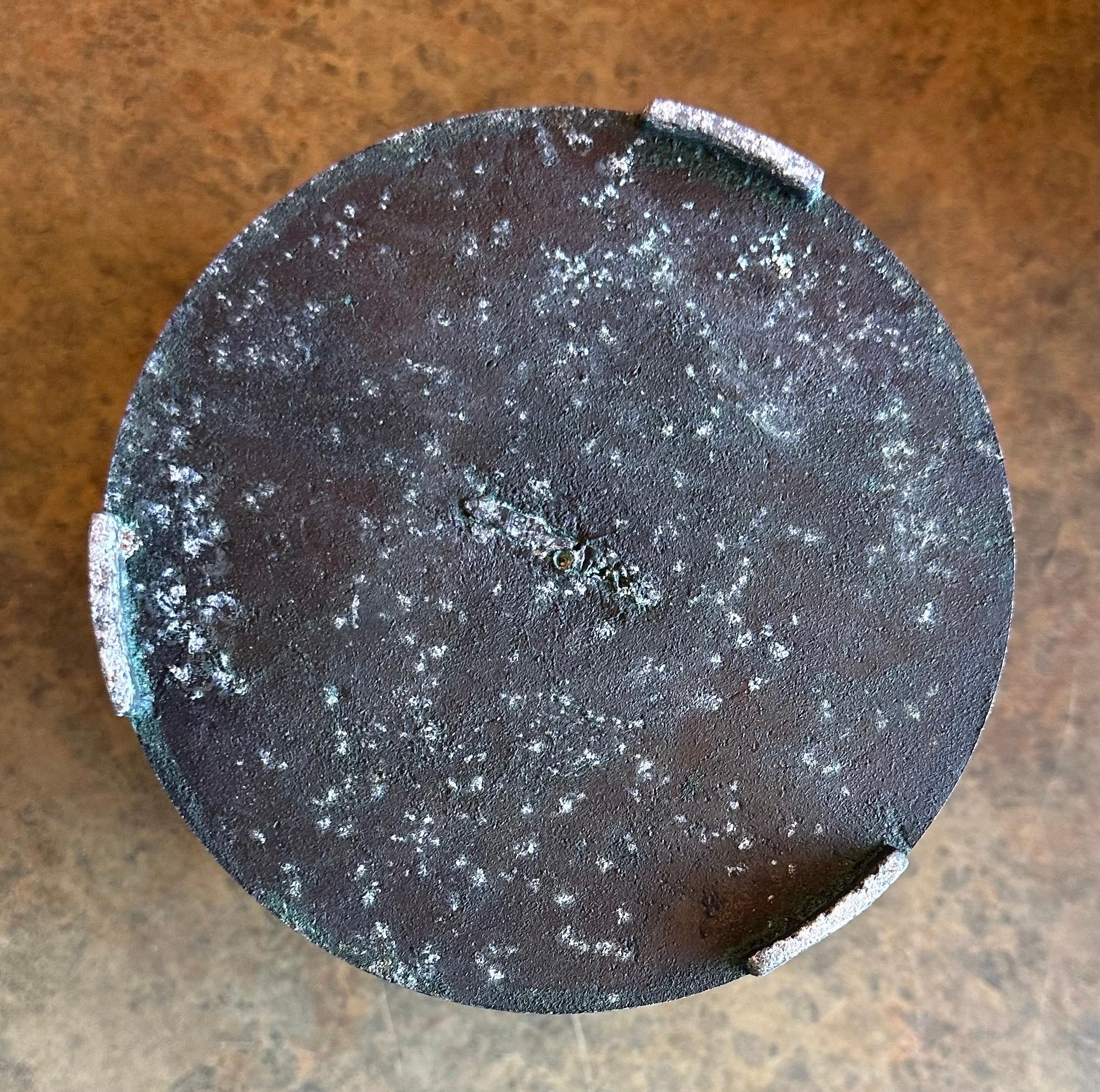 Seau à glace chinois à couvercle en faux bronze vintage de Getz Bros en vente 3