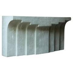 Vintage Faux Concrete or Plaster Console Table - Modernist 