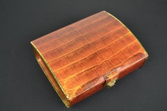 Vintage Faux Croc Tin Box for Cote D'or Chocolate